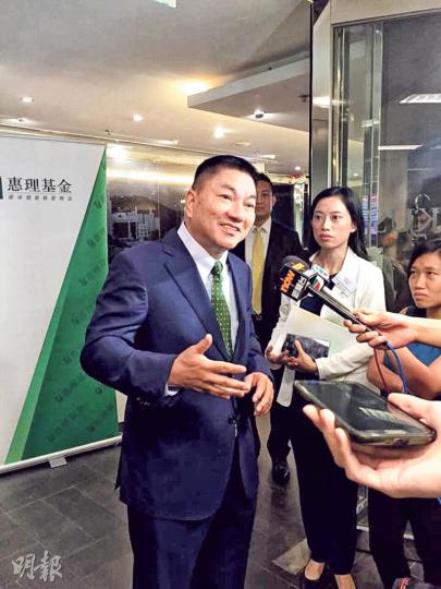 惠理集團主席謝清海表示，近期A股強烈波動，是一個催化劑，讓中央加緊改善市場環境。（徐寶文攝）