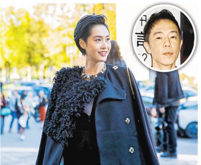 朱茵人在巴黎，老公黃貫中（圓圖）就要做湊女公照顧囡囡。（微博圖片）