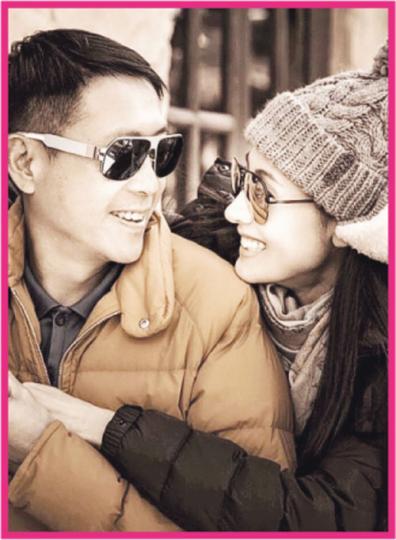 李嘉欣與許晉亨結婚7年恩愛如昔。（微博圖片）