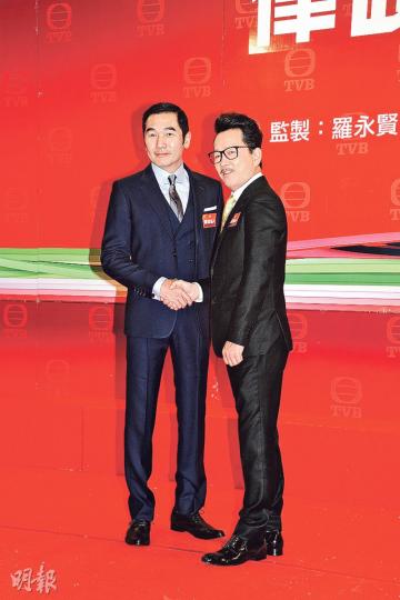 方中信（左）與廖啟智（右）同是好戲之人，合作拍新劇有火花。（攝影/記者：陳釗）