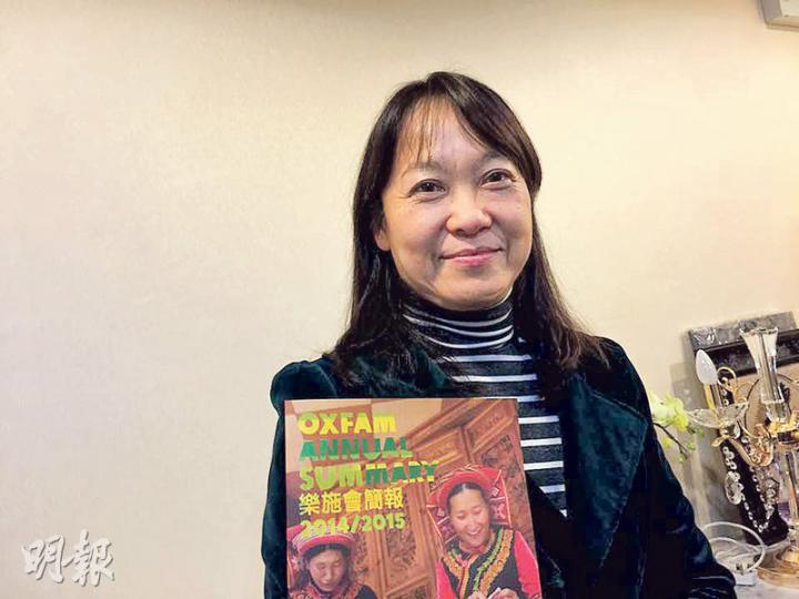樂施會新任總裁梁詠雩上任3個幾月,佢話希望未來樂施會加強內地發展扶貧工作,仲會同國際樂施會及其他國際平台多交流。(陳顥之攝) 樂施會新任總裁梁詠雩上任3個幾月,佢話希望未來樂施會加強內地發展扶貧工作,仲會同國際樂施會及其他國際平台多交流。(陳顥之攝)