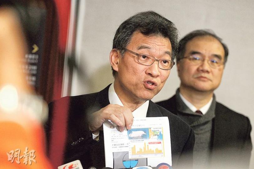 立法會議員追問港珠澳大橋工傷嚴重,能否追究工程分判商時,路政署長劉家強(中)表示分判商與政府沒有合約關係,承認只能透過承建商監管。(李紹昌攝) 立法會議員追問港珠澳大橋工傷嚴重,能否追究工程分判商時,路政署長劉家強(中)表示分判商與政府沒有合約關係,承認只能透過承建商監管。(李紹昌攝)