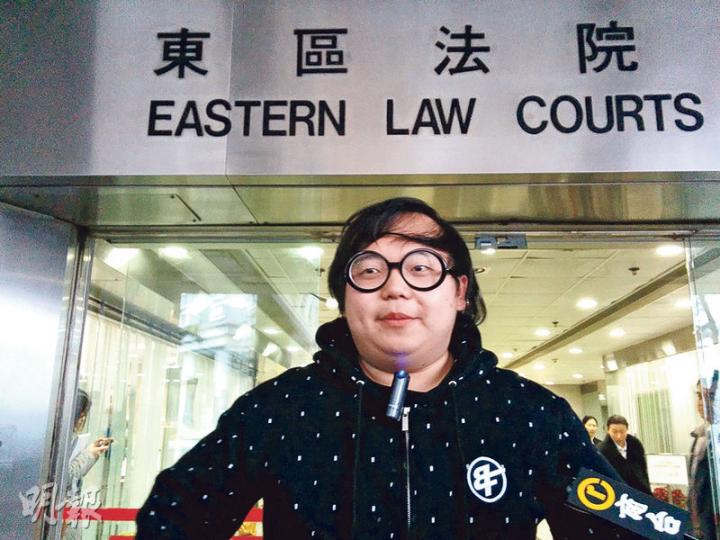 林淳軒聞判後在庭外表示，因案件困擾多時，要感謝支持他的朋友，亦多謝法庭判他無罪，案件令他更相信香港的法治。（植敏欣攝）