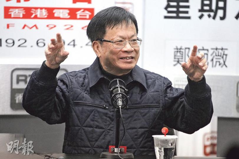 行會成員鄭耀棠稱對旺角大衝突不感震驚，認為「會常態化，久唔久會有一單」。至於《基本法》23條，他稱看不到北京有意加快立法，又奉勸搞事的人「不要觸動北京神經、底線」。（李紹昌攝）
