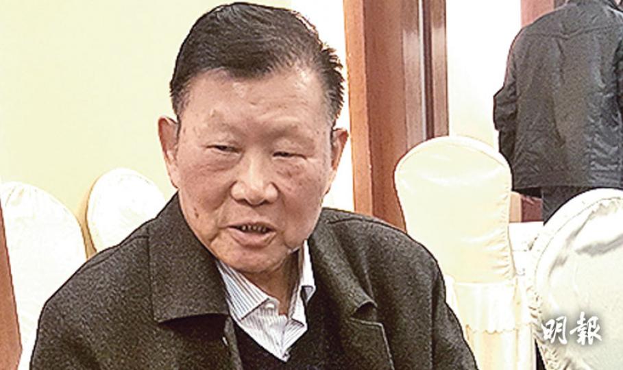 王夢恕談香港高鐵建設時,稱中央不會允許香港高鐵爛尾。(明報記者攝) 王夢恕談香港高鐵建設時,稱中央不會允許香港高鐵爛尾。(明報記者攝)