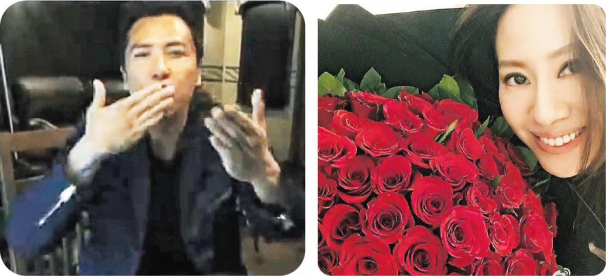甄子丹拍短片向老婆汪詩詩送上飛吻,壽星女冧爆!(微博圖片)汪詩詩誠心許生日願望。(微博圖片) 甄子丹拍短片向老婆汪詩詩送上飛吻,壽星女冧爆!(微博圖片)汪詩詩誠心許生日願望。(微博圖片)
