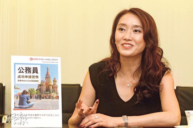 華僑永亨信用財務總經理吳幗欣表示,發展更多包括公務員貸款在內的「目的貸款」,可減低騙取私人貸款個案上升下的放貸風險。(李紹昌攝) 華僑永亨信用財務總經理吳幗欣表示,發展更多包括公務員貸款在內的「目的貸款」,可減低騙取私人貸款個案上升下的放貸風險。(李紹昌攝)