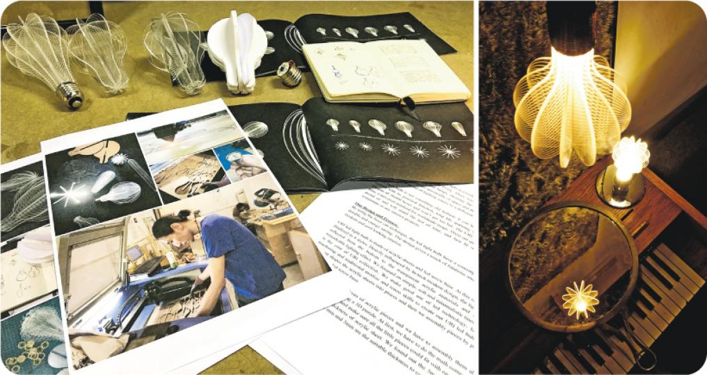 神之光線——URI Led Light Bulb by nap,一鳴解釋URI一詞來自希臘神話,意思是「神之光線」,URI以Led光纖加上多款不同印有直橫線的膠片結合而成,這Led燈膽有變壓連接位,所以可直接插入電插座使用。(www.kickstarter.com,查URI LED Light Bulb)(左圖:Frank攝)(右圖:品牌提供) 神之光線——URI Led Light Bulb by nap,一鳴解釋URI一詞來自希臘神話,意思是「神之光線」,URI以Led光纖加上多款不同印有直橫線的膠片結合而成,這Led燈膽有變壓連接位,所以可直接插入電插座使用。(www.kickstarter.com,查URI LED Light Bulb)(左圖:Frank攝)(右圖:品牌提供)