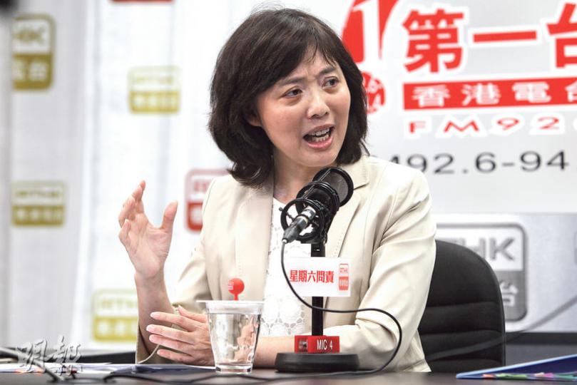 地政總署署長甯漢豪昨日出席港台節目時表示，以短期租約出租部分曾被霸佔的官地，可將土地規範化，並善用土地，增加政府收入。（林俊源攝）