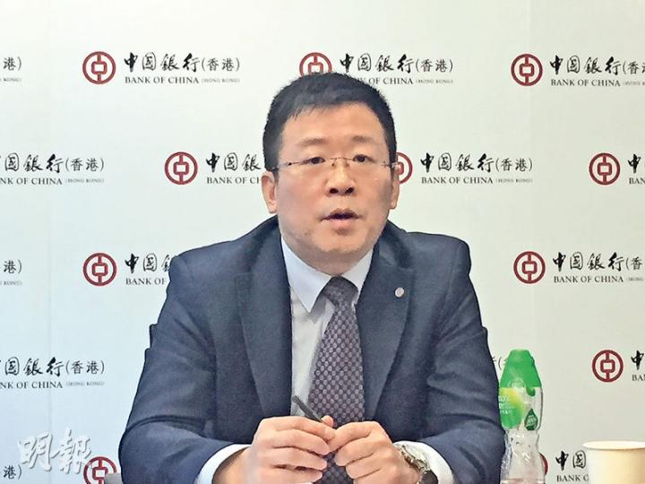 中銀香港發展規劃部總經理張朝陽(圖)表示,現時人民幣於全球外匯交易總額中排名第八位,惟與第五至第七名差距不大,未來有機會躋身前五。(尉奕陽攝) 中銀香港發展規劃部總經理張朝陽(圖)表示,現時人民幣於全球外匯交易總額中排名第八位,惟與第五至第七名差距不大,未來有機會躋身前五。(尉奕陽攝)
