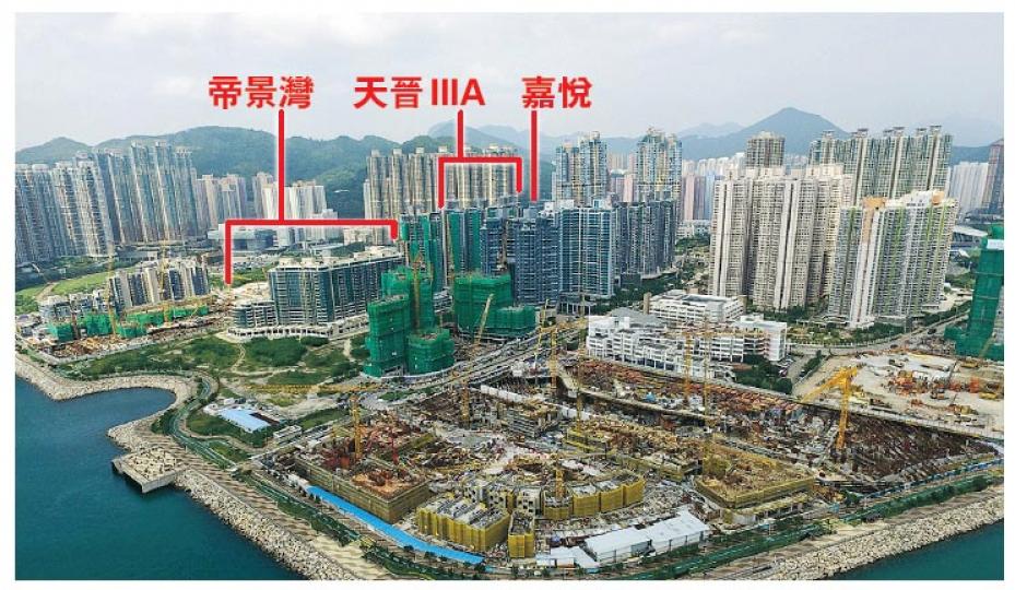 本季全港近6000伙新盤入伙,其中將軍澳南嘉悅、天晉IIIA期及帝景灣,連同日出康城峻瀅II,區內共有4盤涉2740伙本季入伙,佔整體近半。(蘇智鑫攝) 本季全港近6000伙新盤入伙,其中將軍澳南嘉悅、天晉IIIA期及帝景灣,連同日出康城峻瀅II,區內共有4盤涉2740伙本季入伙,佔整體近半。(蘇智鑫攝)