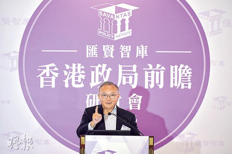 全國港澳研究會副會長劉兆佳昨表示，預料來屆政府會採取韜光養晦策略，以紓緩政治矛盾。（蘇智鑫攝）