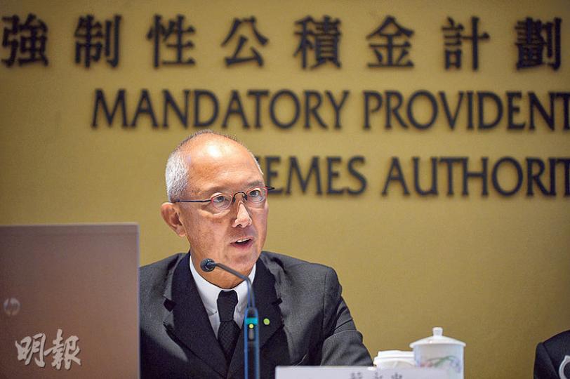積金局非執行董事蔡永忠（圖）表示「收費永不嫌低」，同意有基金開支比率有下調空間，期望預設投資策略明年4月推行後，整體基金開支比率可進一步下降。（蘇智鑫攝）
