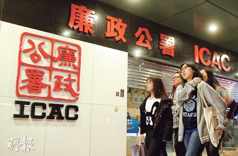 港大民研調查結果中,巿民對廉署的滿意度評分僅63.2分,為2013年有紀錄以來的新低。(劉焌陶攝) 港大民研調查結果中,巿民對廉署的滿意度評分僅63.2分,為2013年有紀錄以來的新低。(劉焌陶攝)