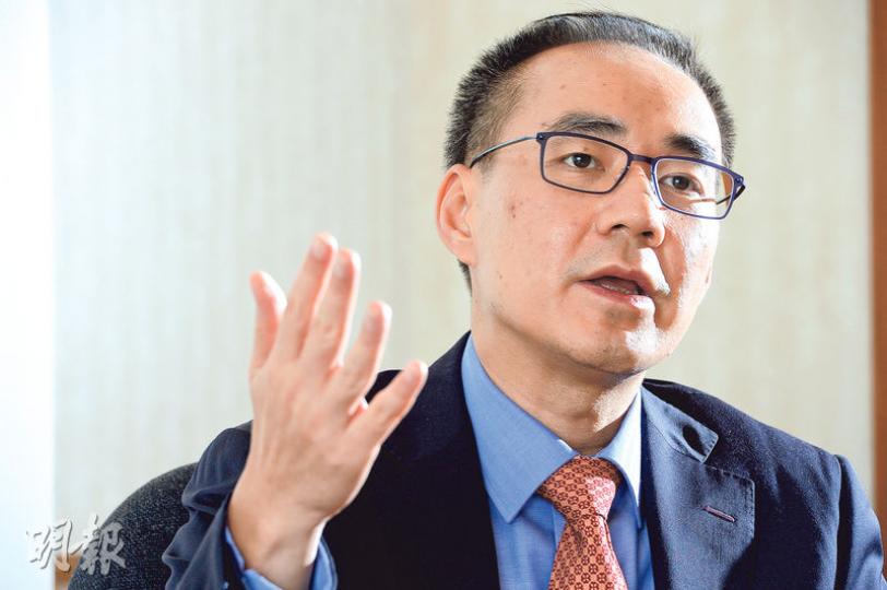 陳致洲表示，在中資股盈利增長支持下，即使外圍不明朗因素頗多，投資者亦不應過分看淡港股。（劉焌陶攝）