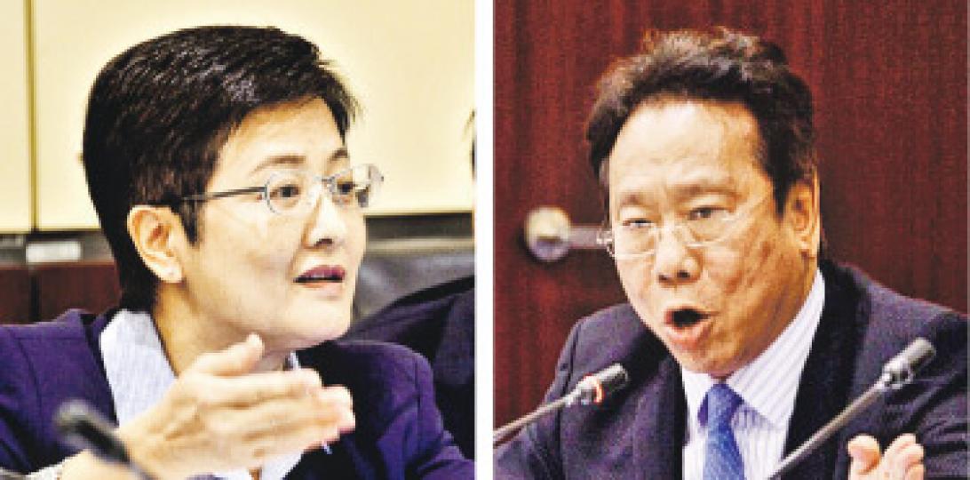 今年初先獲委任做監警會委員嘅「幫港出聲」律師錢志庸(右圖),噚日同最後一次參與監警會會議嘅黃碧雲(左圖)鬧交。(馮凱鍵攝) 今年初先獲委任做監警會委員嘅「幫港出聲」律師錢志庸(右圖),噚日同最後一次參與監警會會議嘅黃碧雲(左圖)鬧交。(馮凱鍵攝)