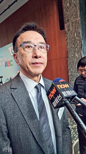 最早提名曾俊華的自由黨榮譽主席田北俊昨出席一個論壇活動後表示，據他了解，黨內提名林鄭月娥較曾俊華多。（岑詠欣攝）
