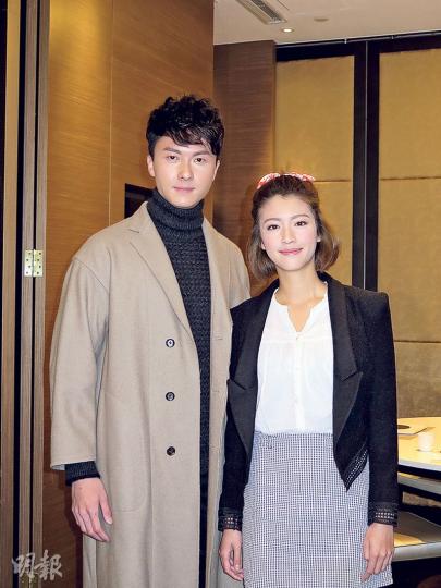 王浩信與蔡思貝拍竣劇集《踩過界》，前晚出席煞科宴。（攝影鎅O者：林蘊兒）