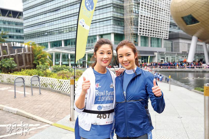 翁嘉穗(左)與麥明詩昨日到科學園參與海洋公園保育基金主辦的 「生態保衛賽2017」活動。(攝影/記者:鍾一虹) 翁嘉穗(左)與麥明詩昨日到科學園參與海洋公園保育基金主辦的 「生態保衛賽2017」活動。(攝影/記者:鍾一虹)