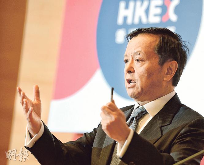 港交所行政總裁李小加表示，今年目標是在上半年就新板基礎框架及檢討創業板定位展開市場諮詢。（劉焌陶攝）