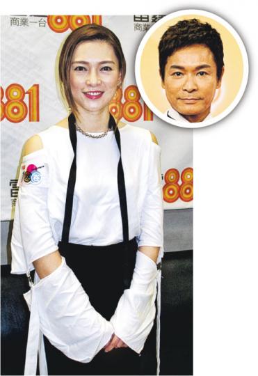 歐倩怡復出主持節目,老公郭晉安(圓圖)幫手照顧仔女。(攝影/記者:鍾一虹) 歐倩怡復出主持節目,老公郭晉安(圓圖)幫手照顧仔女。(攝影/記者:鍾一虹)