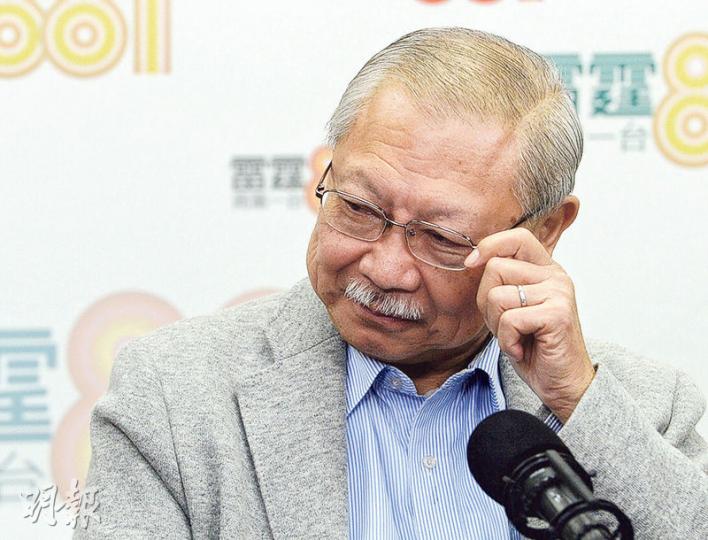 孫明揚點評3名特首候選人，對於外界指林鄭月娥係「梁振英2.0」，孫公回應話要對林太公道啲，指以往有人為打擊梁振英嘅民望，凡政府做咩，都指係梁嘅問題，現時梁唔參選，就塑造另一個梁振英。（劉焌陶攝）