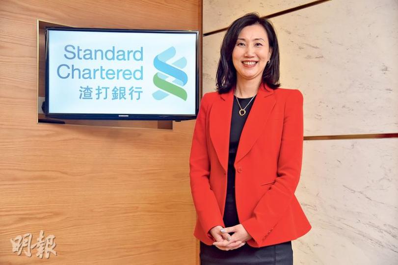 禤惠儀剛成為渣打香港區行政總裁，就定下未來3年成本佔收入比率改善兩個百分點的目標。（黃志東攝）