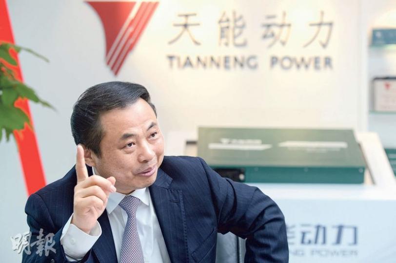張天任希望內地政府迎合消費者需要,將行業發展交由市場決定,優化政策,鋰電池行業料大有可為。(楊柏賢攝) 張天任希望內地政府迎合消費者需要,將行業發展交由市場決定,優化政策,鋰電池行業料大有可為。(楊柏賢攝)