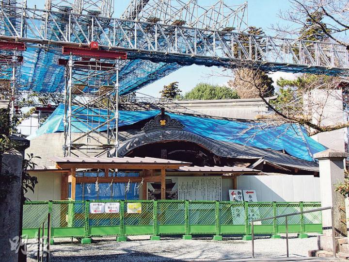 熊本地震中大批文物受損,當中包括阿蘇神社。(林康琪攝) 熊本地震中大批文物受損,當中包括阿蘇神社。(林康琪攝)