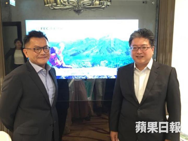■遠東發展董事總經理孔祥達(右)。卓茗攝
■遠東發展董事總經理孔祥達(右)。卓茗攝