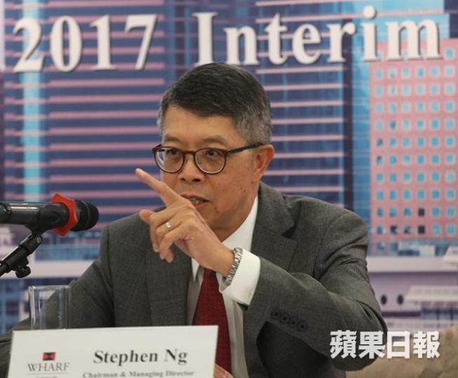 ■九倉主席兼常務董事吳天海將同時出任九倉置業主席及執行董事。 資料圖片
■九倉主席兼常務董事吳天海將同時出任九倉置業主席及執行董事。 資料圖片