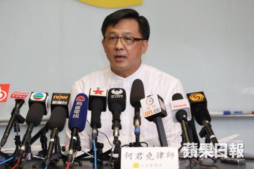 ■何君堯揚言港大校委會若一星期內拒絕書面回應,或會提司法覆核。李家皓攝
■何君堯揚言港大校委會若一星期內拒絕書面回應,或會提司法覆核。李家皓攝
