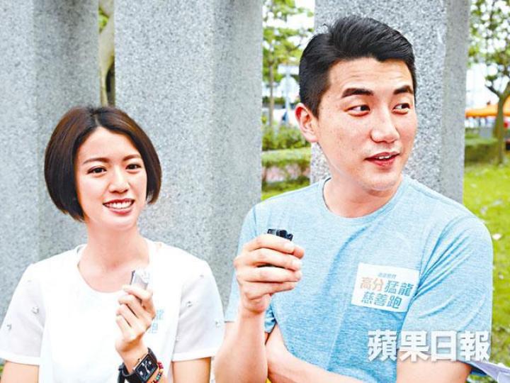 ■蔡思貝與洪永城在人前扮不熟，但常相約做運動。資料圖片
