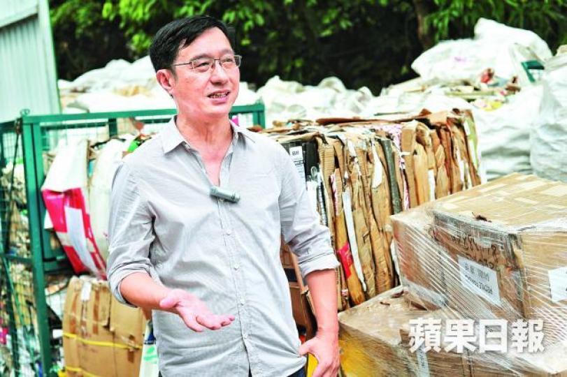 ■葉文琪稱將與東南亞紙廠商討，嘗試吸納部份本港廢紙。許頌明攝