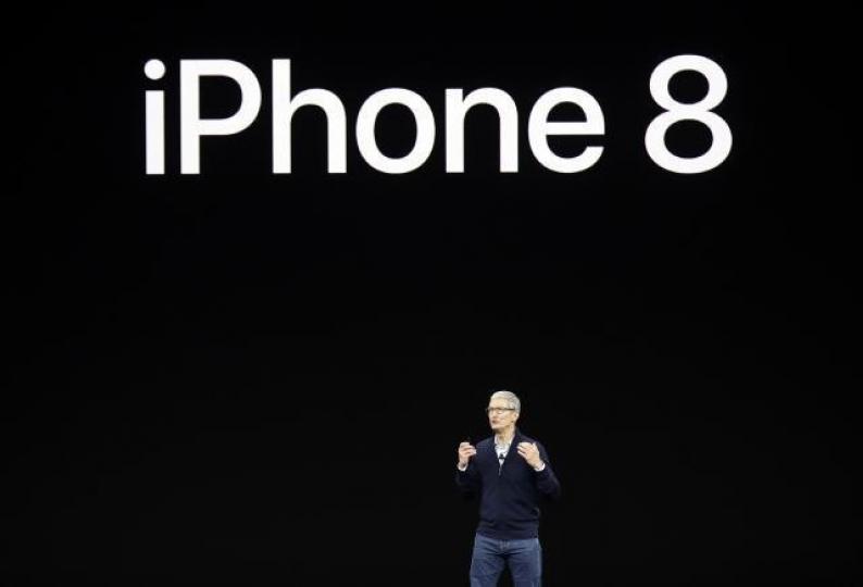 ■蘋果昨公佈新手機iPhone8。