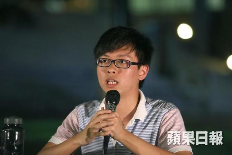■中大學生會前會長王澄烽批評沈祖堯濫權，審查學生自治空間。資料圖片
