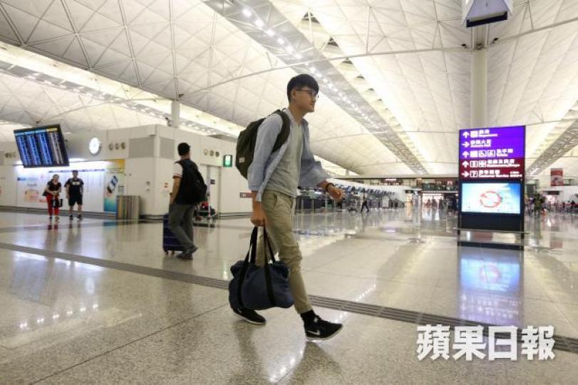 ■將赴台灣升學的馮敬恩引用歌詞指「為世界美好多一點付出所有」。
