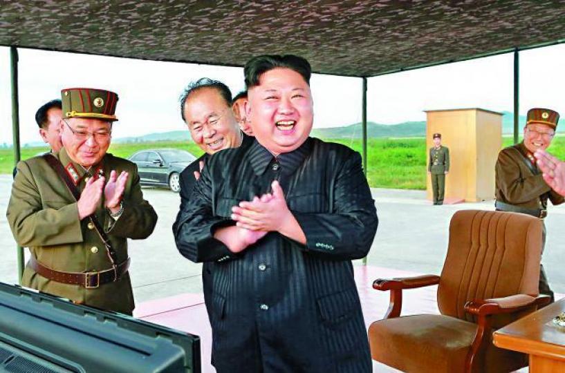 ■北韓領袖金正恩（圖）與美國總統特朗普互相角力，兩國局勢轉趨緊張。　資料圖片
