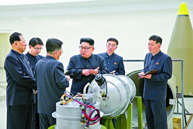 ■金正恩無視國際制裁，堅持發展核武。路透社
