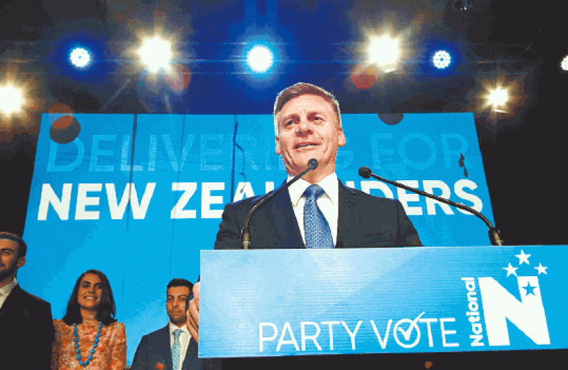 ■英格利希在選舉後發表講話。　路透社
