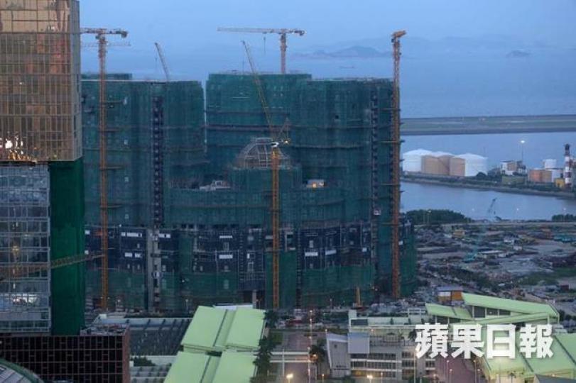 ■澳博旗下路氹新項目「上葡京」的地盤。資料圖片
