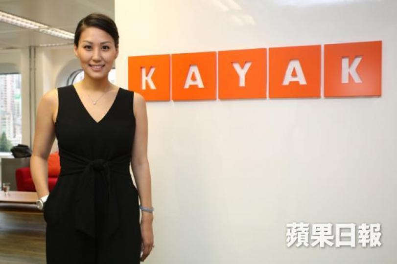 ■KAYAK亞太區高級總監韋小薇訂購機票時，偏向超賣機艙，因有較大機會可以upgrade。李潤芳攝