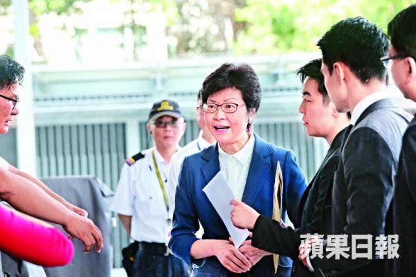 ■林鄭月娥昨早出席行會前，指明年起整體勞動力會下降。