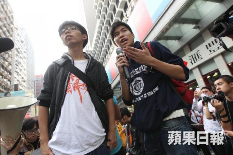 ■黃之鋒（左）及岑敖暉（右）。資料圖片