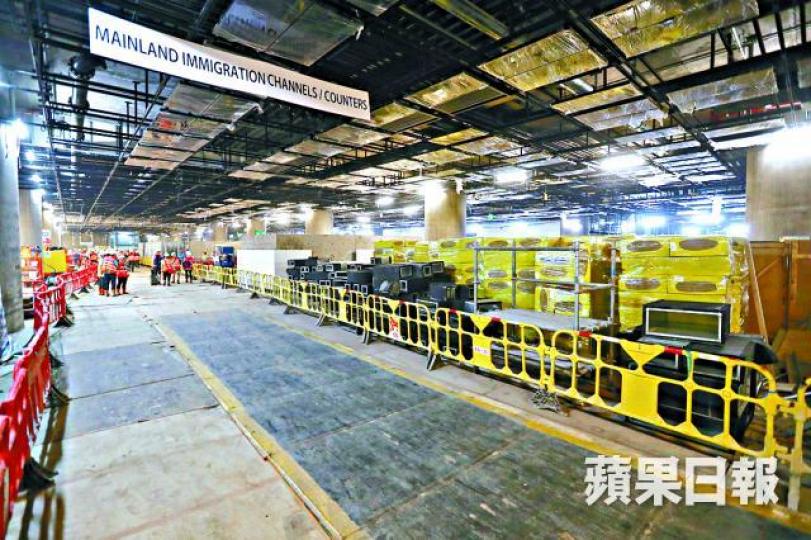 ■政府指高鐵口岸區及站內工程成為如期通車關鍵。資料圖片