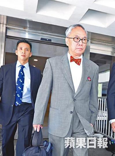 ■曾蔭權昨就涉貪案到庭應訊。朱永倫攝
