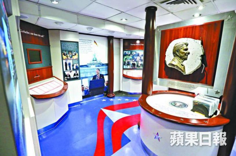 ■艦上有一個小型博物館，講解美國第40任總統列根事蹟。