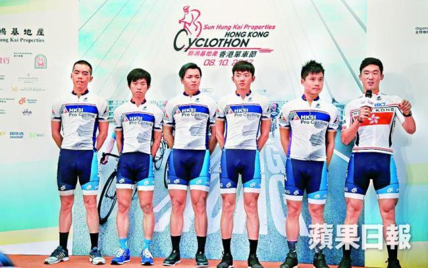 ■體院單車隊HKSI Pro Cycling Team有份參與挑戰賽。朱家駿攝