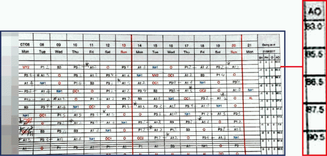 ■黃大仙醫院有健康助理最多積壓80至90日假期。受訪者提供圖片