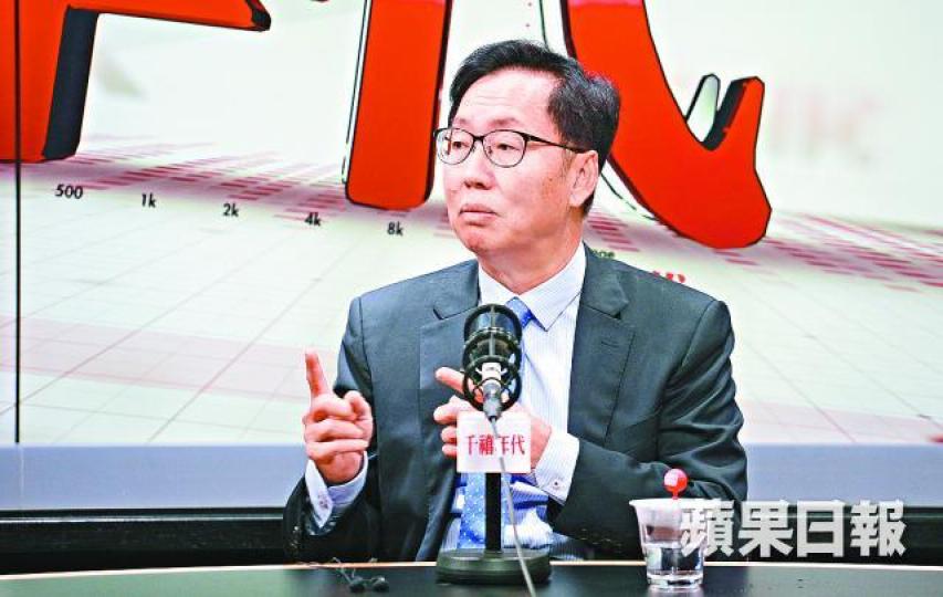 ■陳健波昨早於電台談及「主席指引」時指堅稱做法合情、合理。邱仲權攝